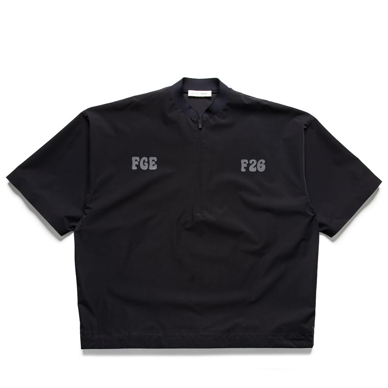 Fear Of God Essentials Half Zip Baseball Shirt - Vintage Black