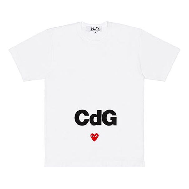 (WMNS) COMME des GARCONS PLAY x CDG Crossover Logo T-Shirt 'White' AE-T101-051-1