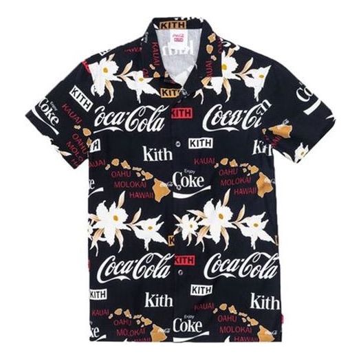 KITH x Coca-Cola Hawaiian Camp Button Up 'Black' KH3540-100