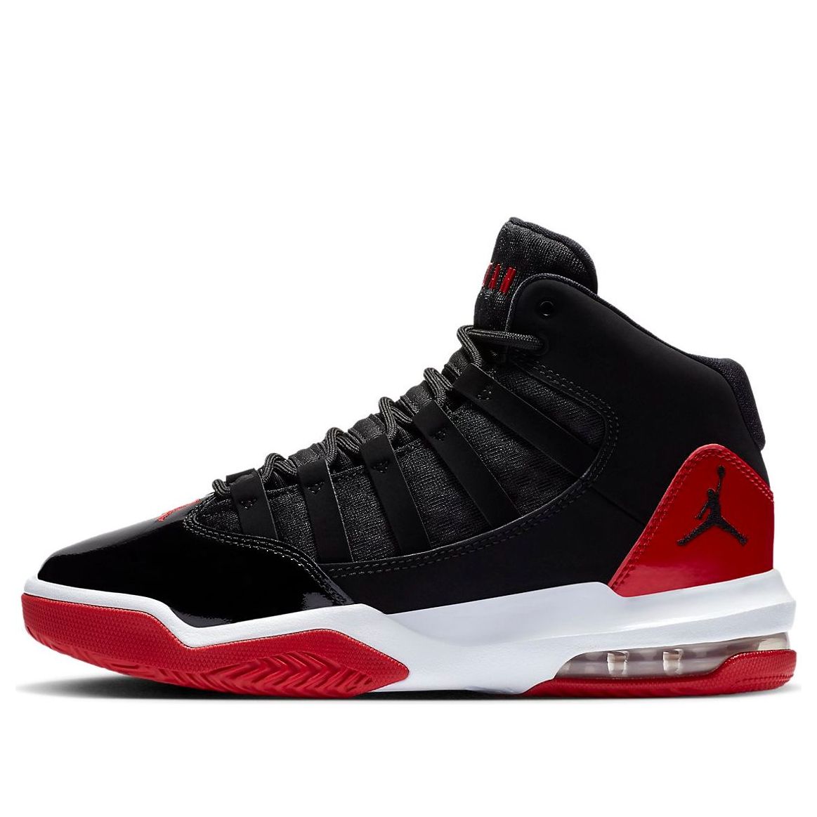 (GS) Air Jordan Max Aura 'Black Gym Red' AQ9214-006