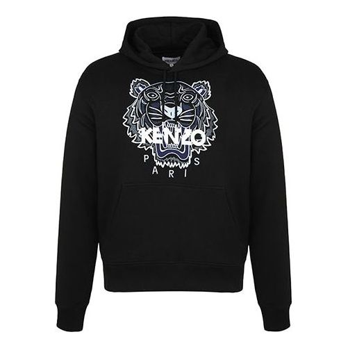 KENZO SS21 Tiger Head Long Sleeve Male Black FB55SW3104XA-99