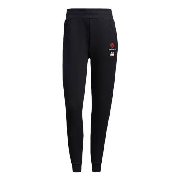 (WMNS) adidas Neo x CNY WW Track Pants 'Black Red' GP5750