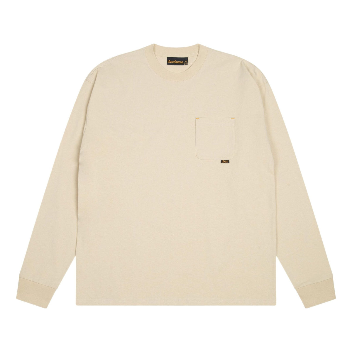 Drew House Basic Longsleeve Pocket T-shirt 'Beige' DR-SS22-209