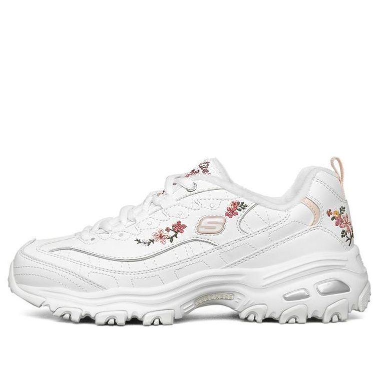 (WMNS) Skechers D'lites 1.0 'White Floral' 66666325-WHT