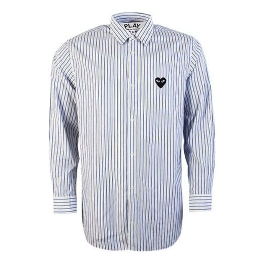 (WMNS) COMME des GARCONS PLAY Striped Shirt Black Emblem 'Blue' AZ-B005-051-1