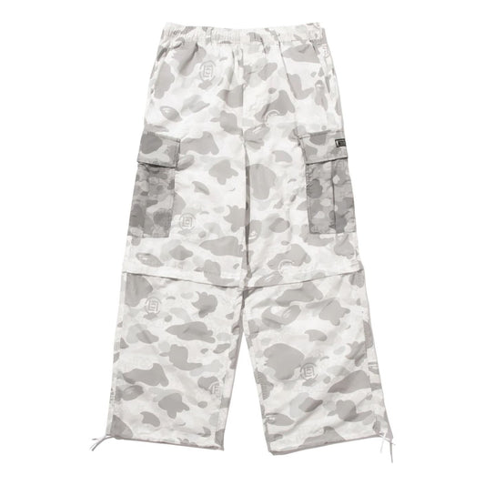 BAPE X Clot Camo Detachable Relaxed Fit Cargo Pants 'White' 0ZXPTMX90552P-WHT