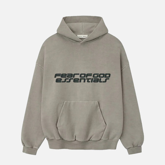 HEAVY FLEECE 90'S HOODIE - SMOKE GREY