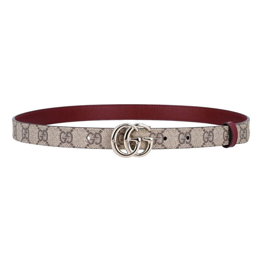 (WMNS) Gucci 25 GG Marmont Reversible Thin Belt 'Beige Red' 659418-92TIG-9792