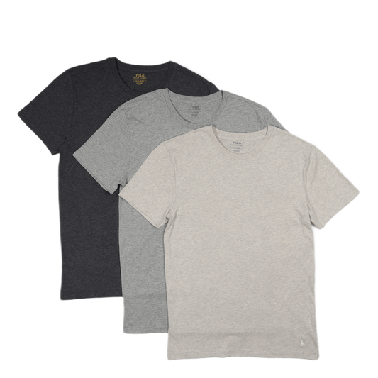 Slim Crewneck 3-Pack 3Pk And Htr/Lt Sp Gry/Chcl Htr