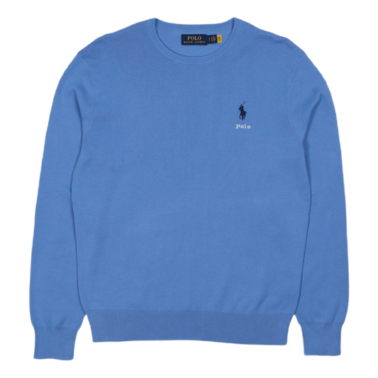 Cotton Crewneck Sweater Harbor Island Blue