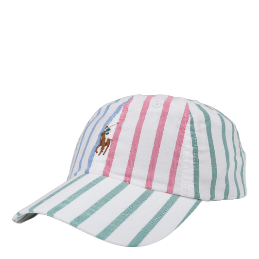 Cotton Chino Ball Cap Oxford Stripe Multi