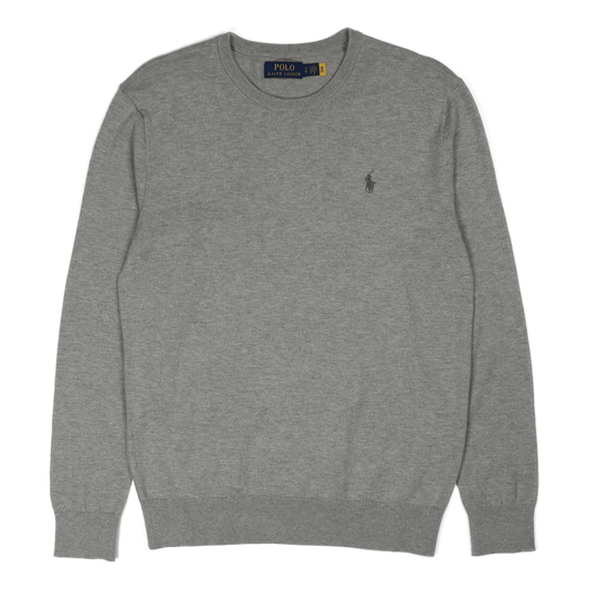 Cotton-Cashmere Crewneck Sweater Andover Heather
