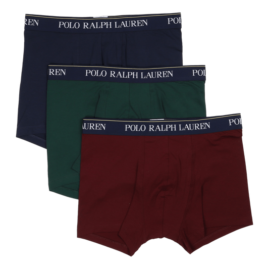 Classic Stretch-Cotton Trunk 3-Pack 3Pk Crs Navy/Col Grn/Rich Ruby