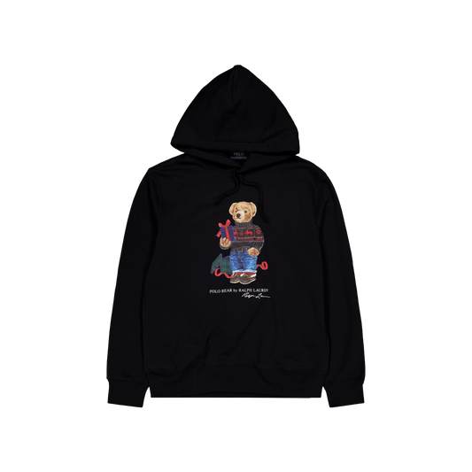 Polo Bear Fleece Hoodie Fa23 Polo Black Gift Bear