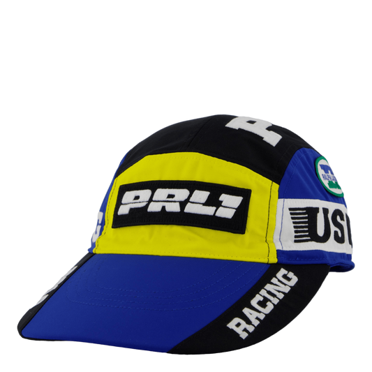 Color-Blocked Long-Bill Cap Polo Black / Sapphire Star