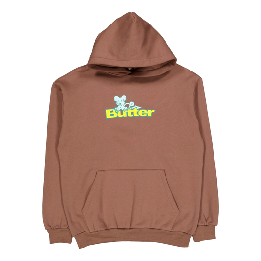 Rat Logo Pullover Hood Washed Brown
