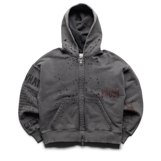 Ksubi Skool Halen Zip Hoodie - Charcoal Fade