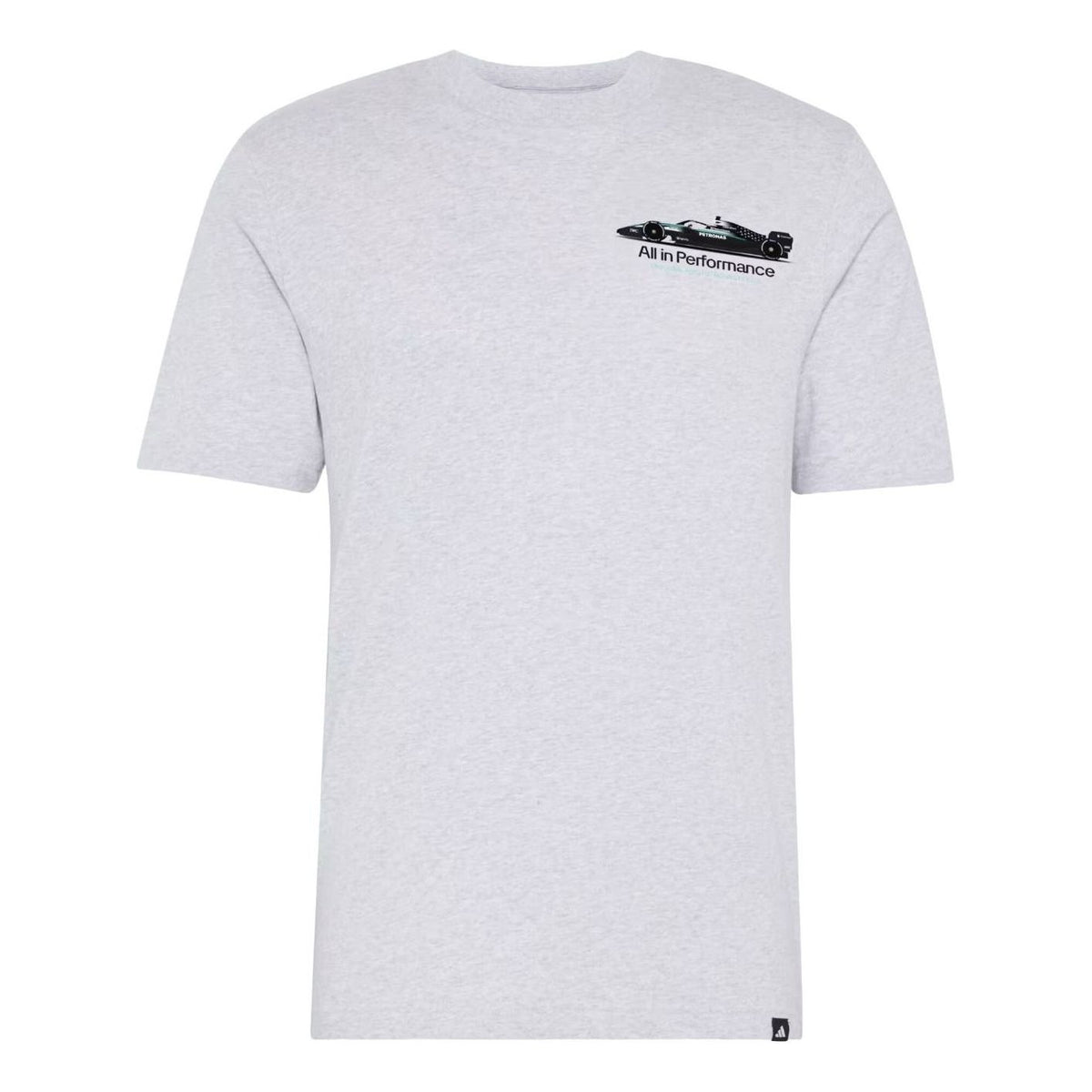 adidas x Mercedes AMG Petronas Formula 1 Team T-Shirt Asia Sizing 'Light Grey Heather Semi Mint Rush' HY8005