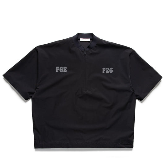 Fear Of God Essentials Half Zip Baseball Shirt - Vintage Black
