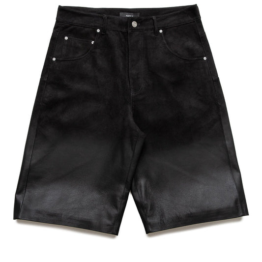 Purple Brand Leather Track Shorts - Black