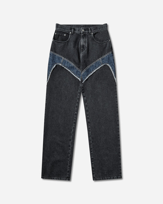 Mended Denim Pants Black