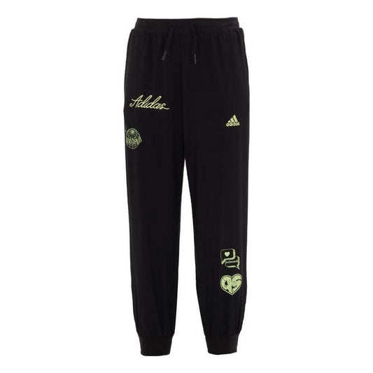 (GS) adidas Brand Love Woven Pants Asia Sizing 'Black' IA1577