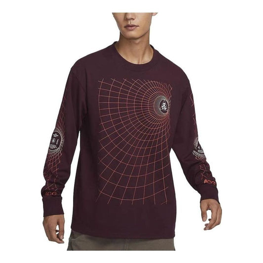 Nike x ACG Manhole Long Sleeve T-shirt 'Burgundy' FJ1134-681