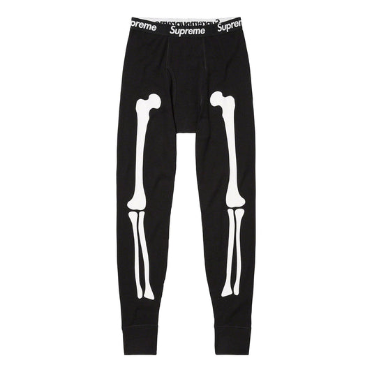Supreme x HANES FW23 Week9 Bones Thermal Crew Pants 'Black' SUP-FW23-155