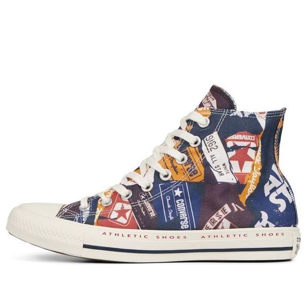 Converse Chuck Taylor All Star Bold Branding High 'Navy Multicolor' 166498C