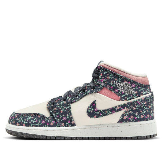 (GS) Air Jordan 1 Mid 'Floral Canvas' FJ3451-001