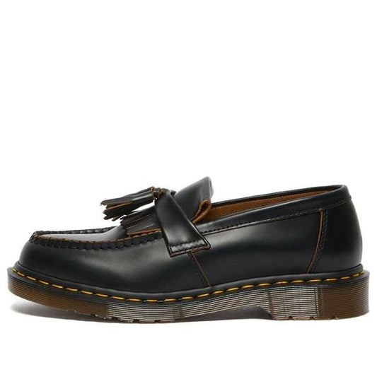 Dr. Martens Vintage Made in England Quilon Leather Tassel Loafers 'Black' 26891001