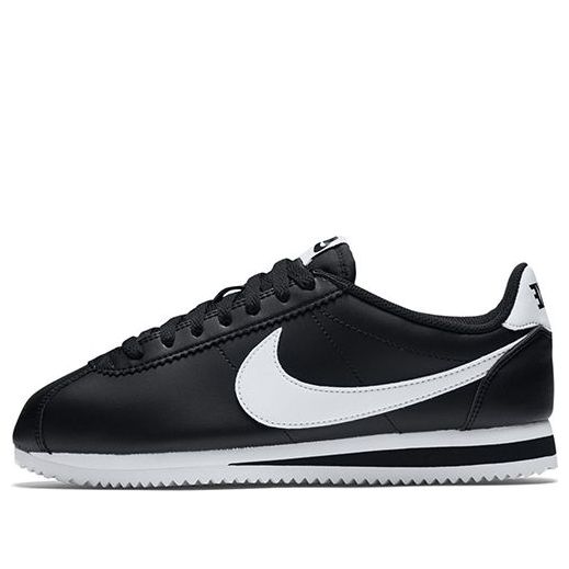 (WMNS) Nike Classic Cortez Leather 'Black White' 807471-010