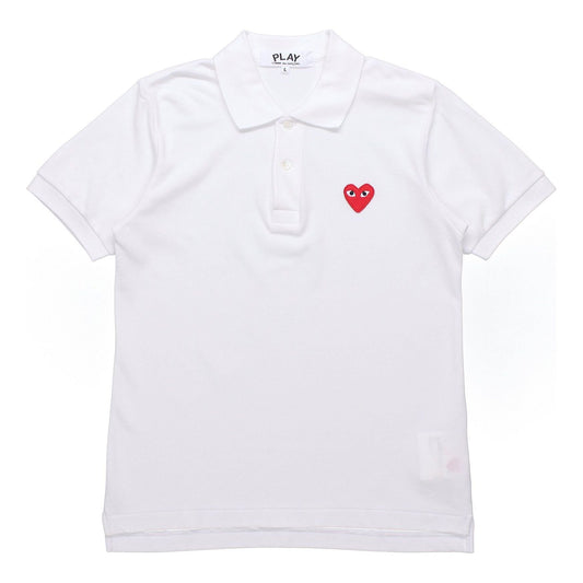 (WMNS) COMME des GARCONS PLAY Polo Red Emblem 'White' AZ-T005-051-5