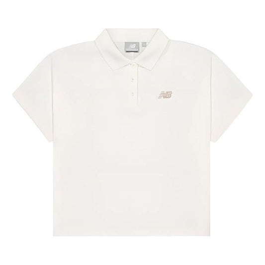 (WMNS) New Balance Short Sleeve Polo Asia Sizing 'Ivory' NFE21032-IV