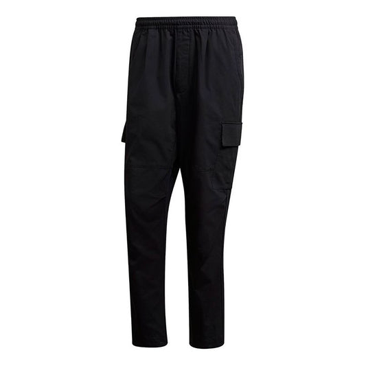 adidas 70 Twill Cargo Sports Stylish Woven Long Pants Black FS8973
