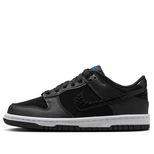 (GS) Nike Dunk Low 'Black Croc Swoosh' FV7472-001