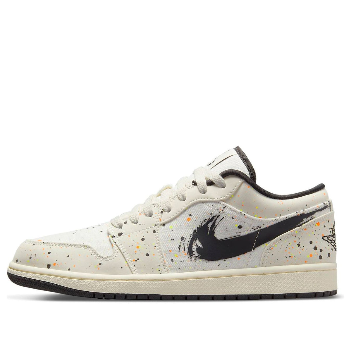 Air Jordan 1 Low 'Brushstroke Swoosh - Paint Splatter' DM3528-100