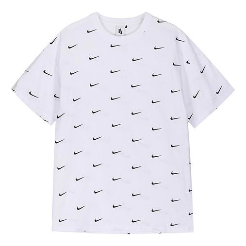 Men's Nike Nrg Swoosh Logo Tee Full Print logo Embroidered Short Sleeve T-Shirt CK4094-100