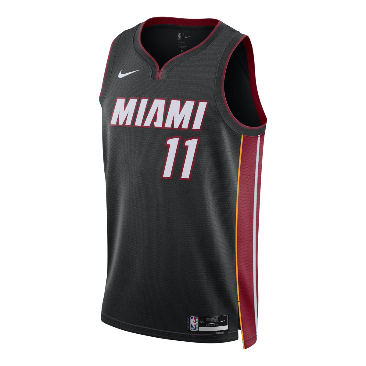 Nike NBA Jaime Jaquez Jr. Miami Heat Icon Edition Dri-FIT Swingman Jersey 'Black' DN2011-017
