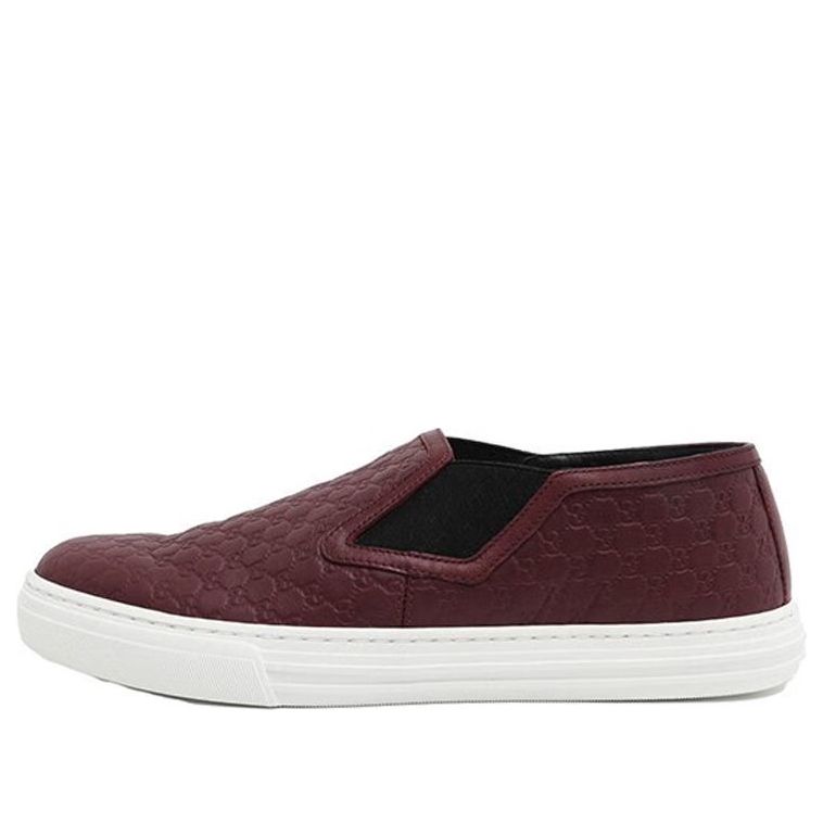Gucci Microguccissima Pattern Leather Slip On 'Strong Red' 466872-D4710-6168