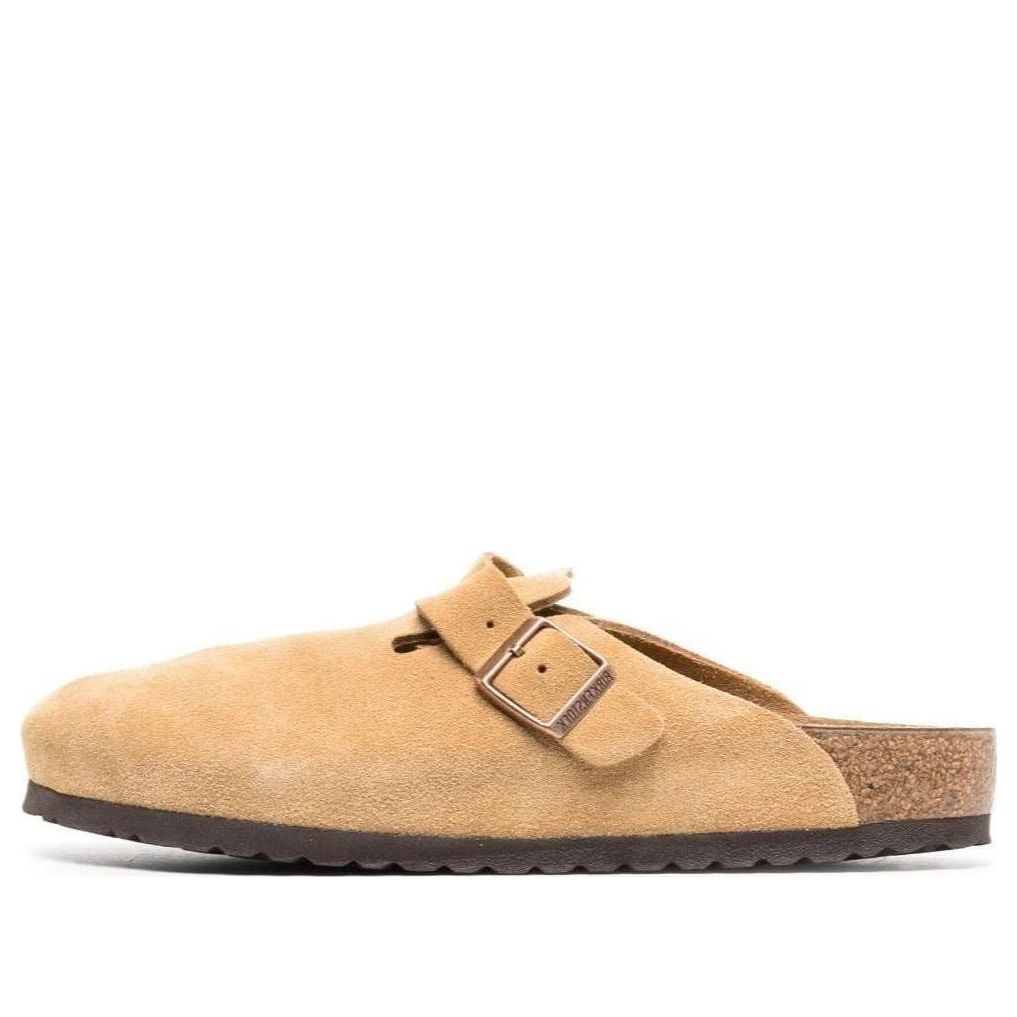 Birkenstock Boston Suede Leather 'Latte Cream' 1026181