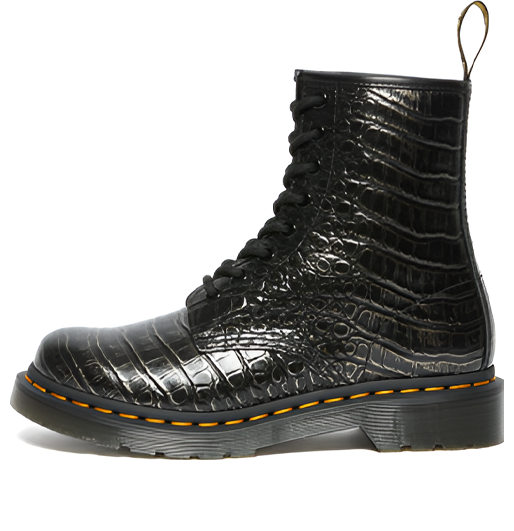 (WMNS) Dr. Martens Lacing Crocodile Pattern Martin Boots 27249029