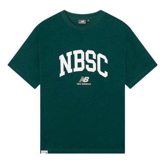 New Balance Logo Print Tee Asia Sizing 'Green White' 5ED25373-HT