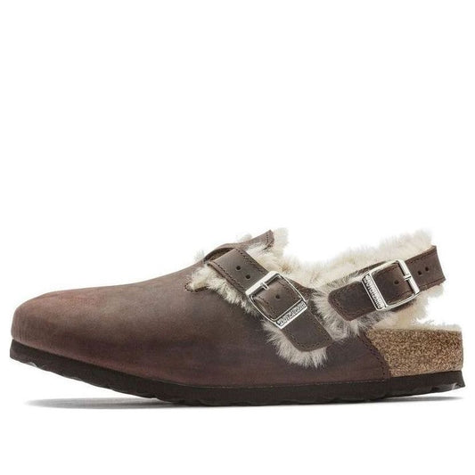 (WMNS) Birkenstock Tokio Shearling Oiled Leather 'Habana' 1023222