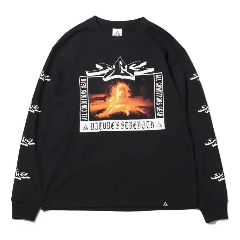 Nike x ACG Long-Sleeve Volcano Tee 'Black Volcano' DJ1141-010