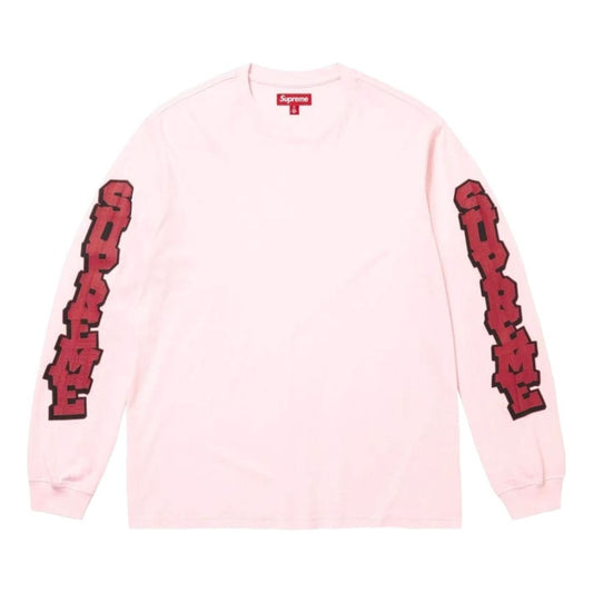 Supreme SS26 Cracked Sleeve L/S T-Shirt 'Washed Pink' SUP-SS26-042-PNK